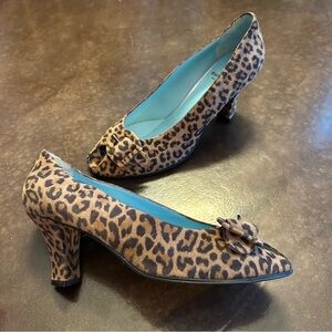 Thierry Rabotin Leopard Print peep toe Heels, made in Italy, size 39.5